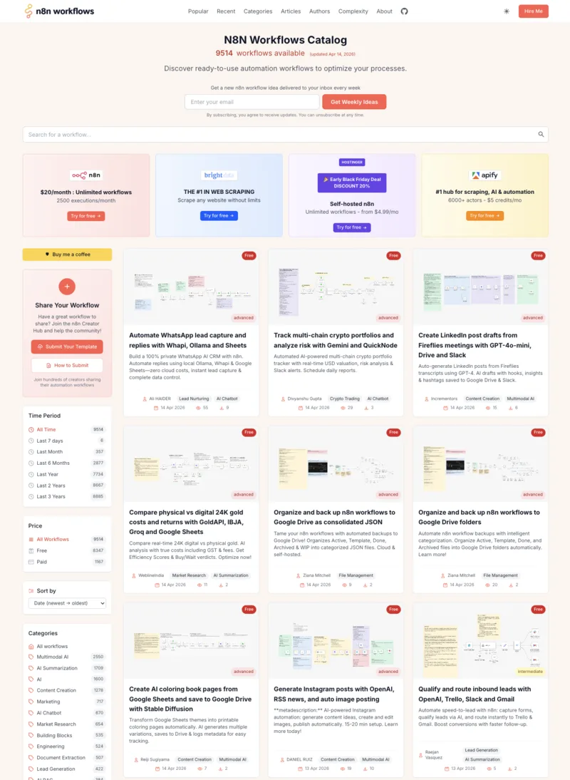n8n Workflows Catalog